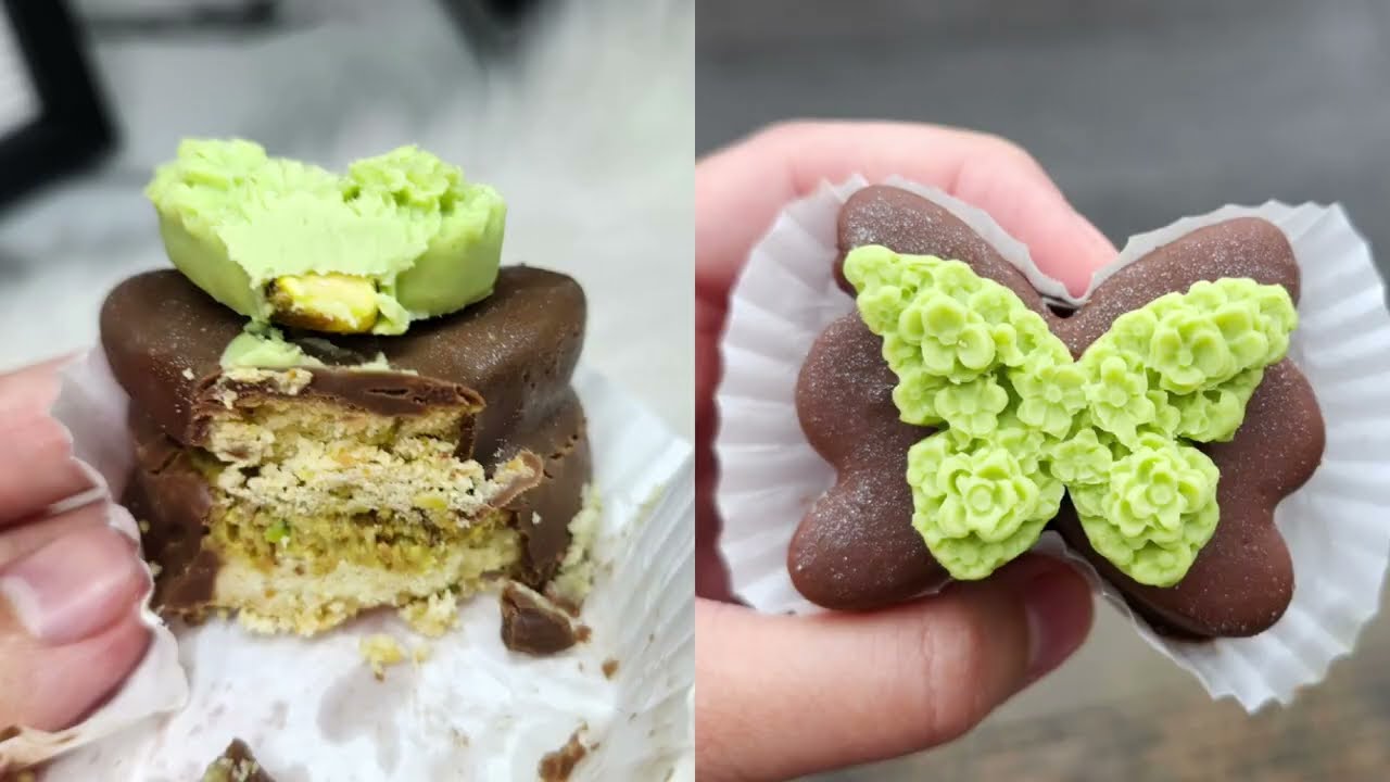 Chocolate sablé with Dubai-style chocolate filling/صابلي الشكولاطة بذوق الفستق وبحشوة شكلاطة دبي