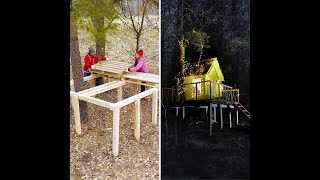 You Wanted This As a Kid - Building a Dream Forest House from Wood Pallets! 🌲🏡 #Shorts image