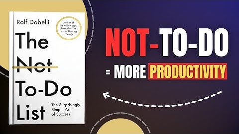 The Not To Do List by Rolf Dobelli Audiobook | Book Summary in English