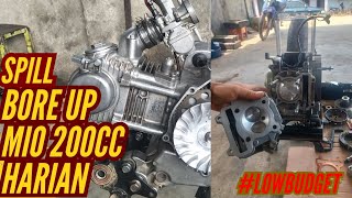 BORE UP MIO SPORTY 200CC #boreupharian #lowbudget
