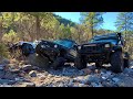 3 built jeep xjs rock crawl to the top of a snow covered mountain  smiley rock trail az