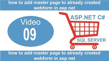 how to add master page to already created webform in asp net