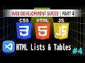 Organize Data Like a Pro! HTML Lists & Tables | Web Dev Series Part 4
