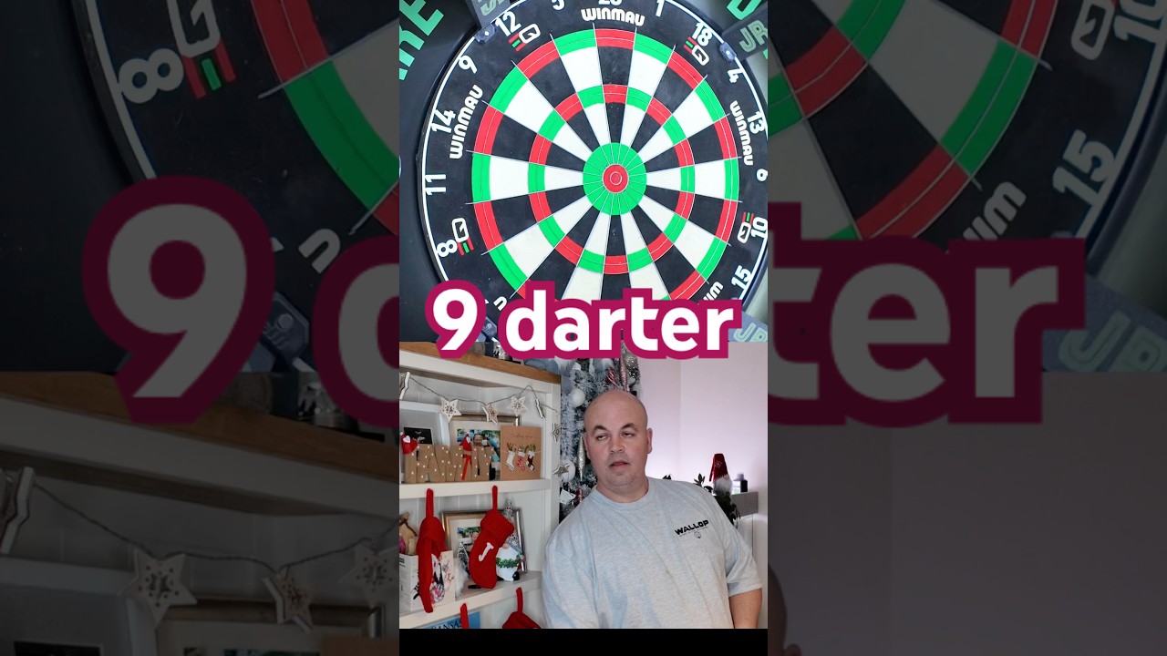 Отличный дерзкий бросок в 9 дротиков с использованием новой мишени для дартса от @WinmauDartsTV #...