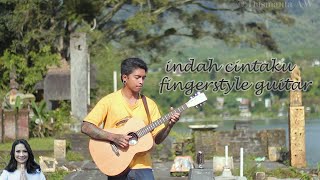 'Indah Cintaku' Nicky Tirta - Vanessa Angel (cover) lirik fingerstyle #karaoke By Gova Gionino