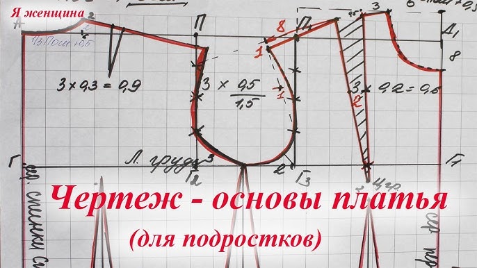 5)Блузки/Построение чертежа основной выкройки блузки