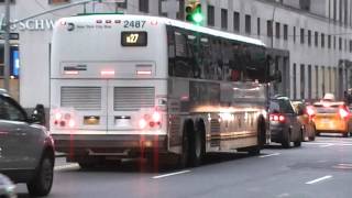 NYCT Bus: Prevost Car X3-45 2487 X27 Express Bus@23rd Street/Madison Avenue
