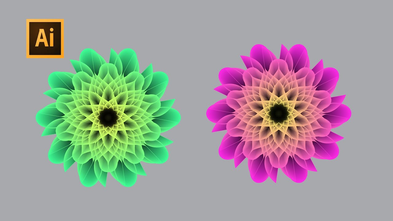 How to Create a Lotus Flower Logo in Adobe Illustrator | Abstract ...