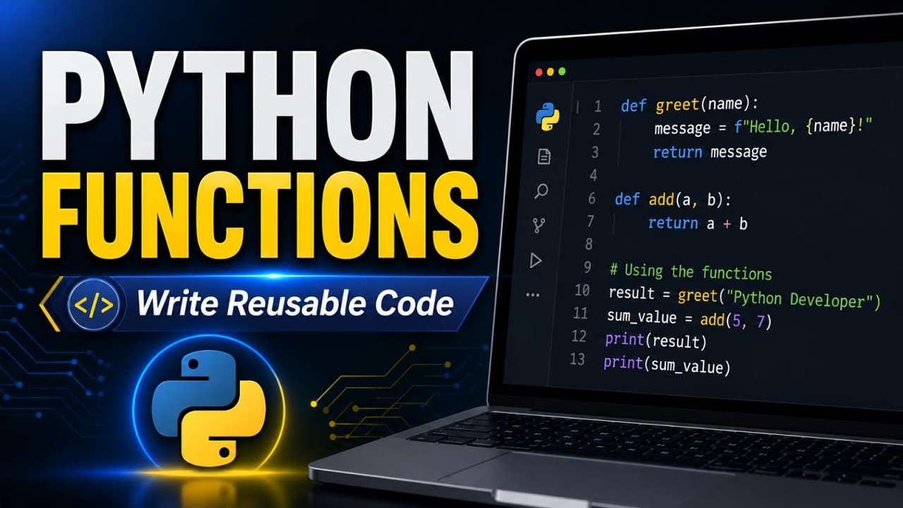 Python Functions Explained in Simple Way | Beginner Friendly Python ...