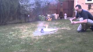Custard powder makes fire
