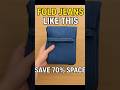 Space-Saving Jeans Fold 👖 #ClosetHack #shorts #foldingclothes