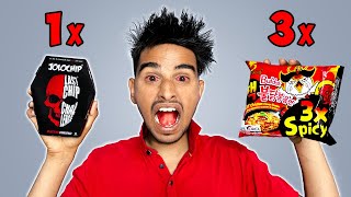 World's Spiciest Noodle Challenge  JOLO CHIPS से तीन गुना ज़्यादा मिर्ची