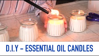 How To Make Essential Oil Candles | CANDLE MAKING DIY | SIMPLE EASY STEPS