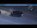 LAPD officers chase speeding suspect driver
