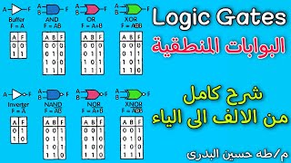 شرح البوابات المنطقية والنظام الثنائي من الالف الي الياء  (logic gates) منظم جدا البوابات_المنطقية