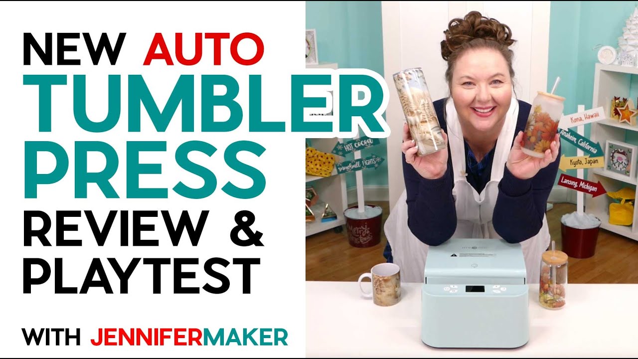 Unboxing the @HTVRONT Auto Tumbler Heat Press for yhe very first time., Tumbler Heat Press
