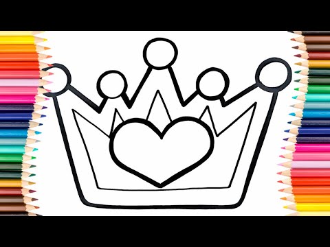 How to Draw a Crown For Kids And Toddlers - YouTube