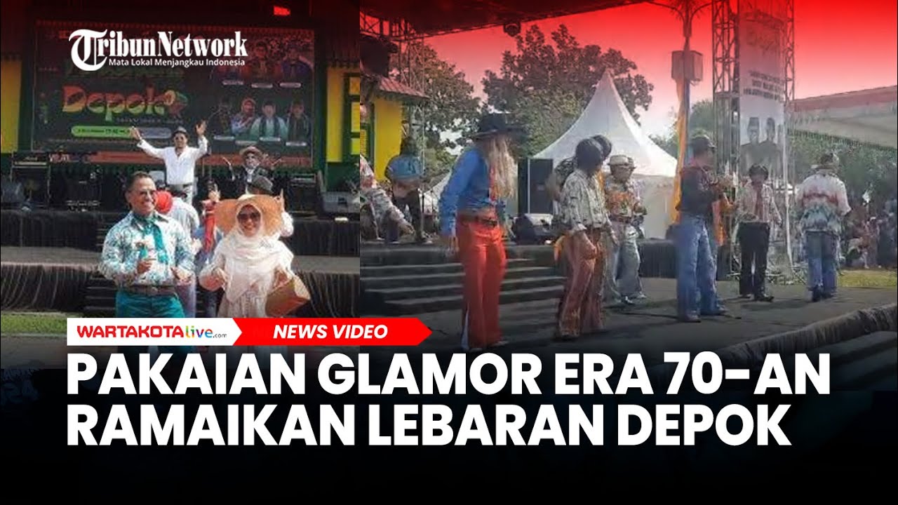 Lomba Fashion Show Era 70 an Ramaikan Lebaran Depok, Sekda Supian Suri Kenakan Pakaian Gaya Glamor