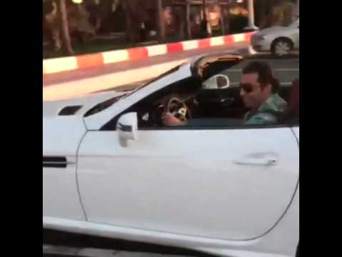 Bassem Yakhour Driving His Car Mercedes SLK 2014