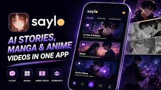 أنشئ قصصاً ومانغا وفيديوهات أنمي بالذكاء الاصطناعي في تطبيق واحد | Saylo AI screenshot 1