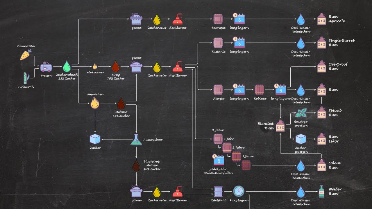 Übersicht zur Rumherstellung - Vom Zuckerrohr 🌾 in die Flasche 🍹