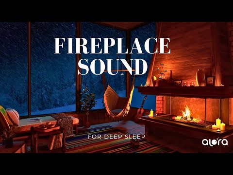 Blizzard & Fireplace Sounds for Deep Sleep | 3 Hour No Ads - video from The Calm Sleep