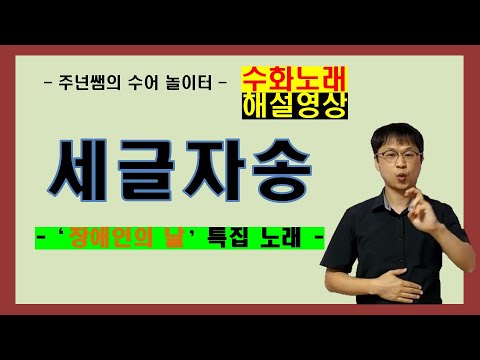 '세 글자 송' [ '장애인의 날' 특집 노래 ]  - 수화노래 해설영상  ㅡ 수화배우기 [주넌쌤의 수어놀이터]