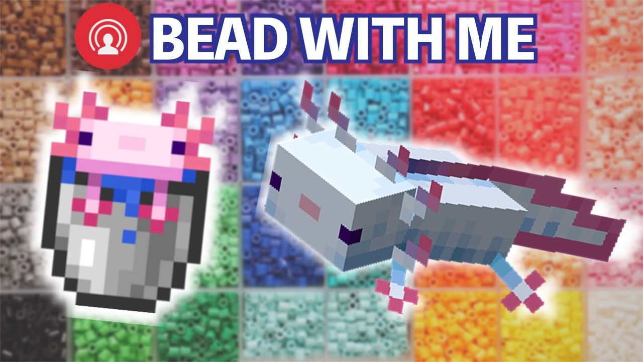 Let's Make a Minecraft Axolotl  Livestream Perler Bead with Me 