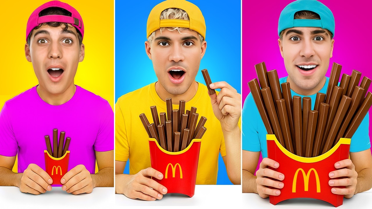 ЕДИМ МАЛЕНЬКУЮ СРЕДНЮЮ ГИГАНТСКУЮ ЕДУ !!