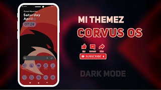 PREMIUM THEME || CORVUS OS RED DARK MODE - MI THEMEZ - V12.5 / V13 screenshot 4