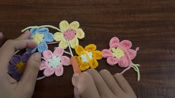 Tự Tay Ráp Túi Xách Hình Hoa Bằng Len Cực Đẹp – Phần 2