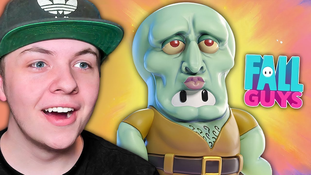 Handsome Squidward In Fall Guys... - YouTube