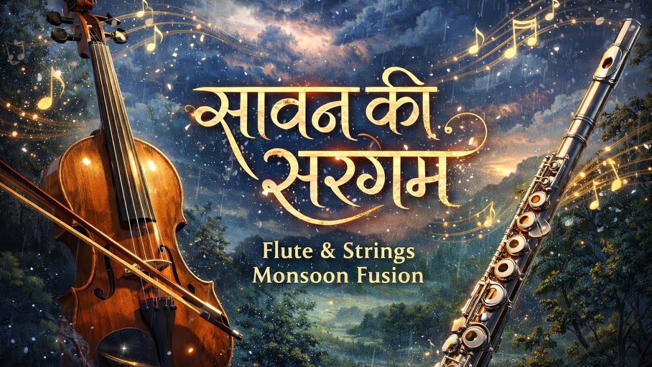 सावन की सरगम 🌧️ | Flute & Strings Monsoon Fusion | Relaxing Instrumental Music 
