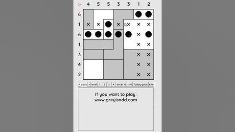 Grey is Odd - Today grids. Solution level 4 7X7 dated 04-21-2024 #logicpuzzles #logicgames  #games