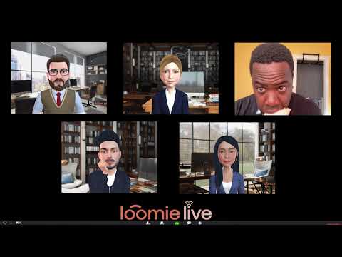 Stop Zoom fatigue with LoomieLive, a virtual communication app that uses 3D avatars and works as a companion to popular desktop video conferencing services, such as Zoom, MS Teams, Webex, etc.