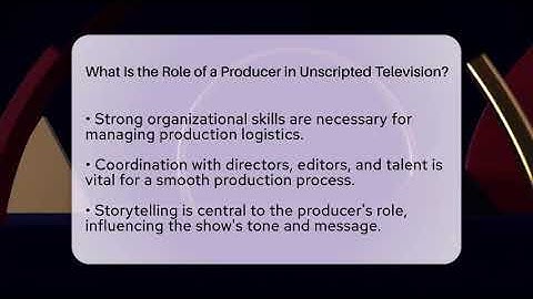 What Is the Role of a Producer in Unscripted Television? | The Reality Radar