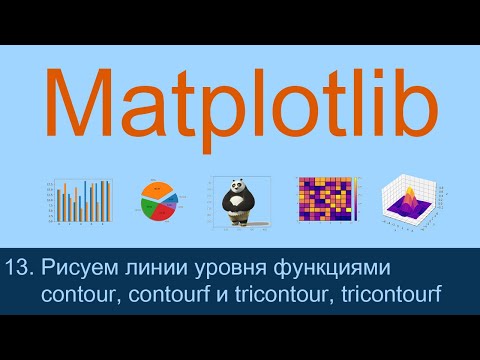 #13. Рисуем линии уровня функциями contour, contourf и tricontour, tricontourf | Matplotlib уроки