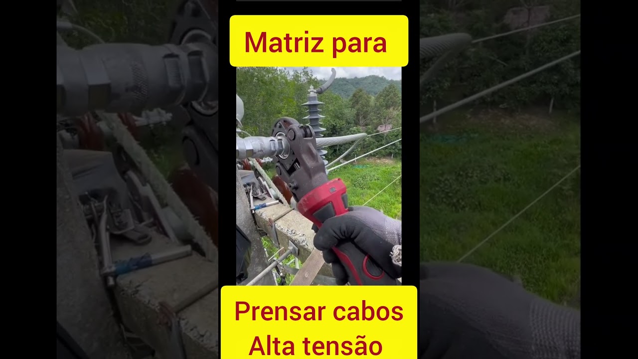 Matriz para prensar condutores de alta tensão.