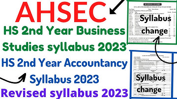 HS 2nd Year Business Studies syllabus 2023|HS 2nd Year Accountancy Syllabus 2023