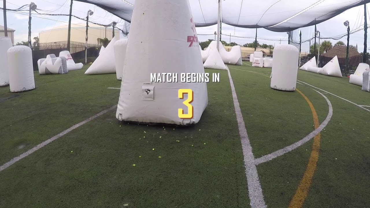 quick speed ball game at extreame rage paintball park using spyder