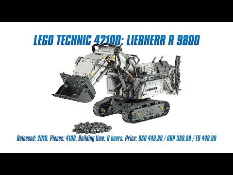 LEGO Technic 42100: Liebherr R 9800: Hands-on Review, Speed Build & Parts List [4K]