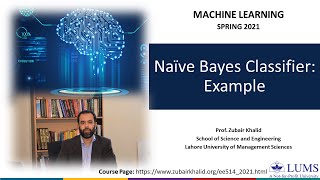 Naïve Bayes Classifier - Example (Week 07-03)