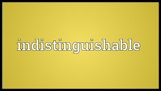 Indistinguishable Meaning