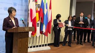 Nuclear Danger: Japan Foreign Minister Yoko Kamikawa outside UN Security Council