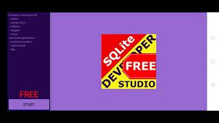 How to Create Database Table in SQLITE Developer Studio