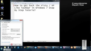 How to get back the Vista  XP Like Taskbar in Windows 7 Step By Step Tutorial