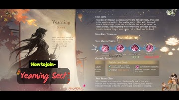 How to join YEARNING SECT : Sword of Justice #SOJGlobalRelease #SOJ