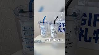 Gelas Tumbler Dengan Sedotan / gelas aesthetic #shopeehaul #racunshopee #youtubeshorts