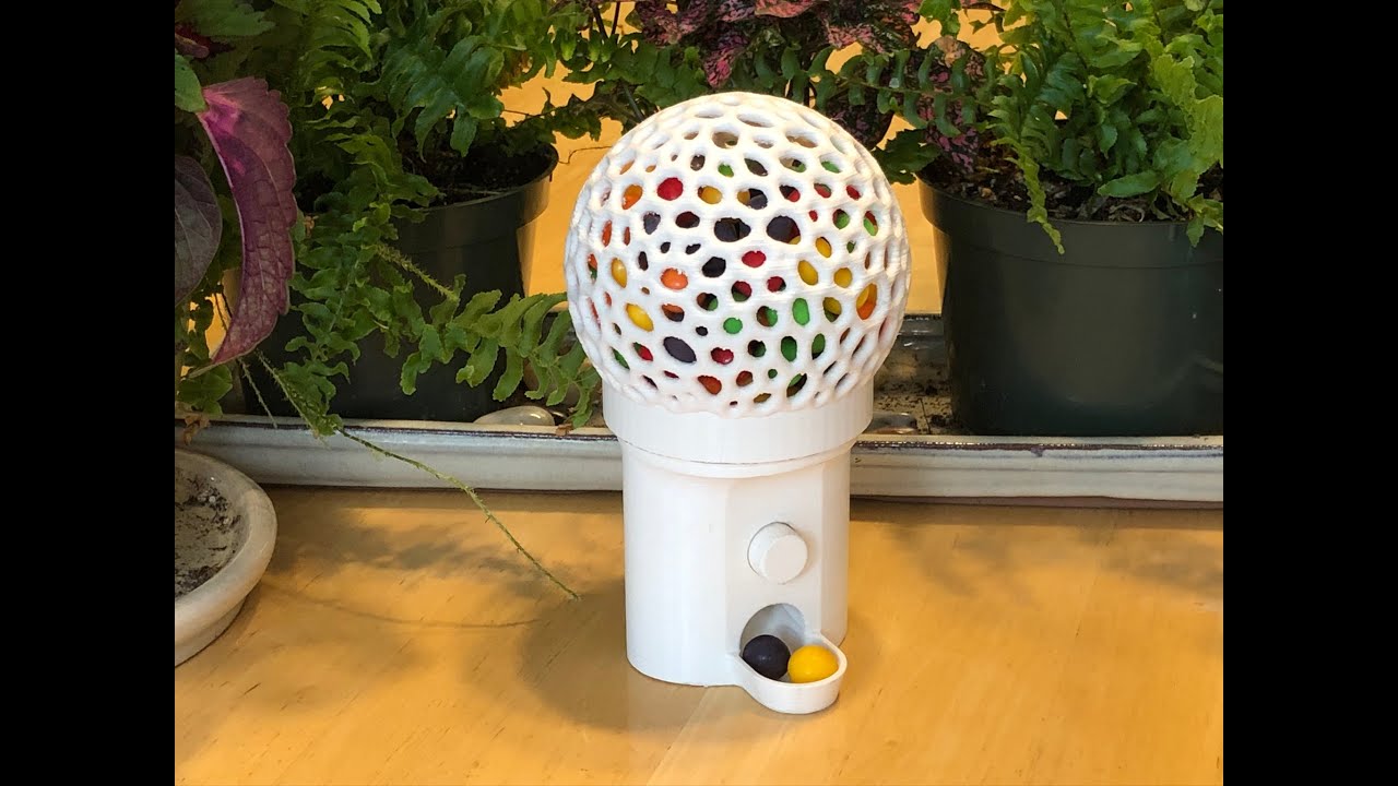 Download 3D Printed Push Button Gumball Machine