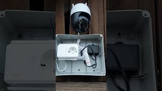 Установка Уличной IP PTZ камеры на стене частного дома, подключение интернета через Wi-Fi репитер